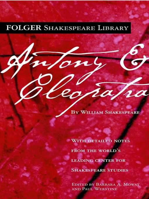 Title details for Antony and Cleopatra by William Shakespeare - Wait list